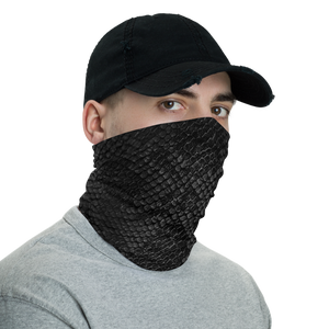 Black Snake Skin Neck Gaiter Masks by Design Express