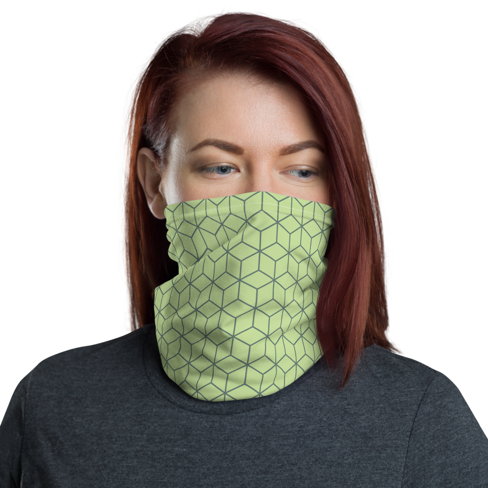 Default Title Diamond Mint Green Pattern Neck Gaiter Masks by Design Express