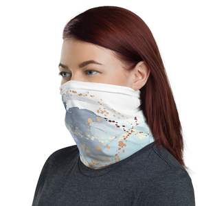 Soft Blue Gold Neck Gaiter by Design Express