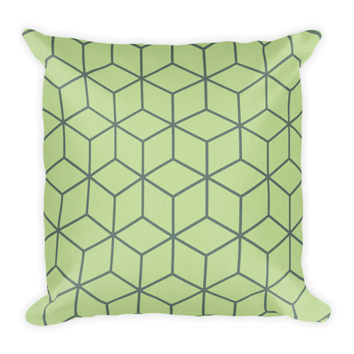 Default Title Diamonds Mint Green Square Premium Pillow by Design Express