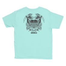 United States Of America Eagle Illustration Backside Youth Short Sleeve T-Shirt by Design Express