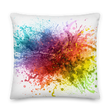 Rainbow Paint Splash Premium Pillow by Design Express