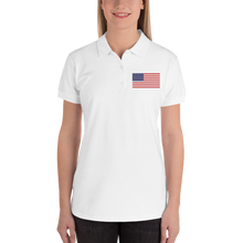 United States Flag "Solo" Embroidered Women's Polo Shirt by Design Express