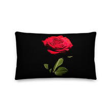 Red Rose on Black Premium Pillow by Design Express