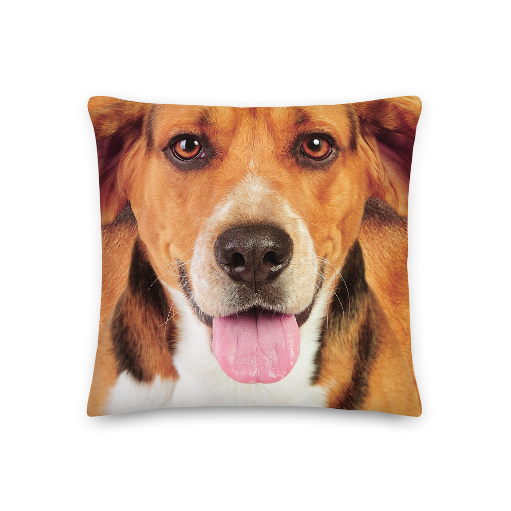 18×18 Beagle Dog Premium Pillow by Design Express