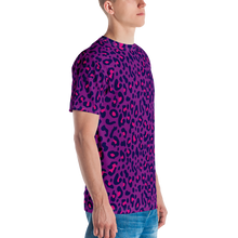 Purple Leopard Print Men's T-shirt by Design Express