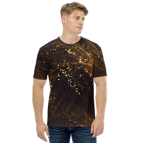 XS Gold Swirl Men's T-shirt by Design Express