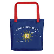 Red Key West Conch Republic Flag Allover Print Tote bag Totes by Design Express