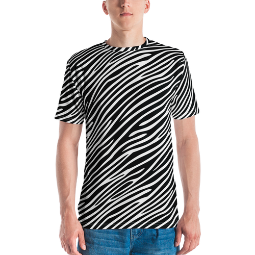 XS Zebra Print Men's T-shirt by Design Express