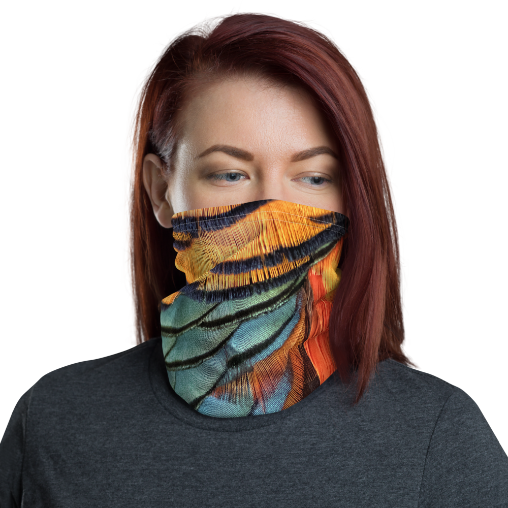 Default Title Golden Pheasant Feathers Neck Gaiter Masks by Design Express