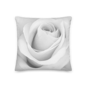 18×18 White Rose Square Premium Pillow by Design Express