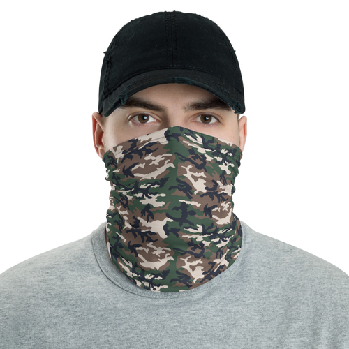 Default Title High contrast Dark Khaki Camo Neck Gaiter Masks by Design Express