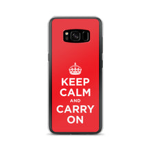 Samsung Galaxy S8 Keep Calm and Carry On (Red White) Samsung Case Samsung Case by Design Express