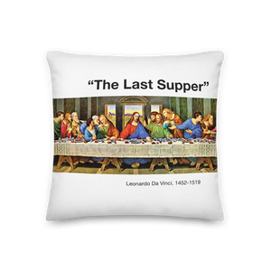 The Last Supper White Square Premium Pillow by Design Express