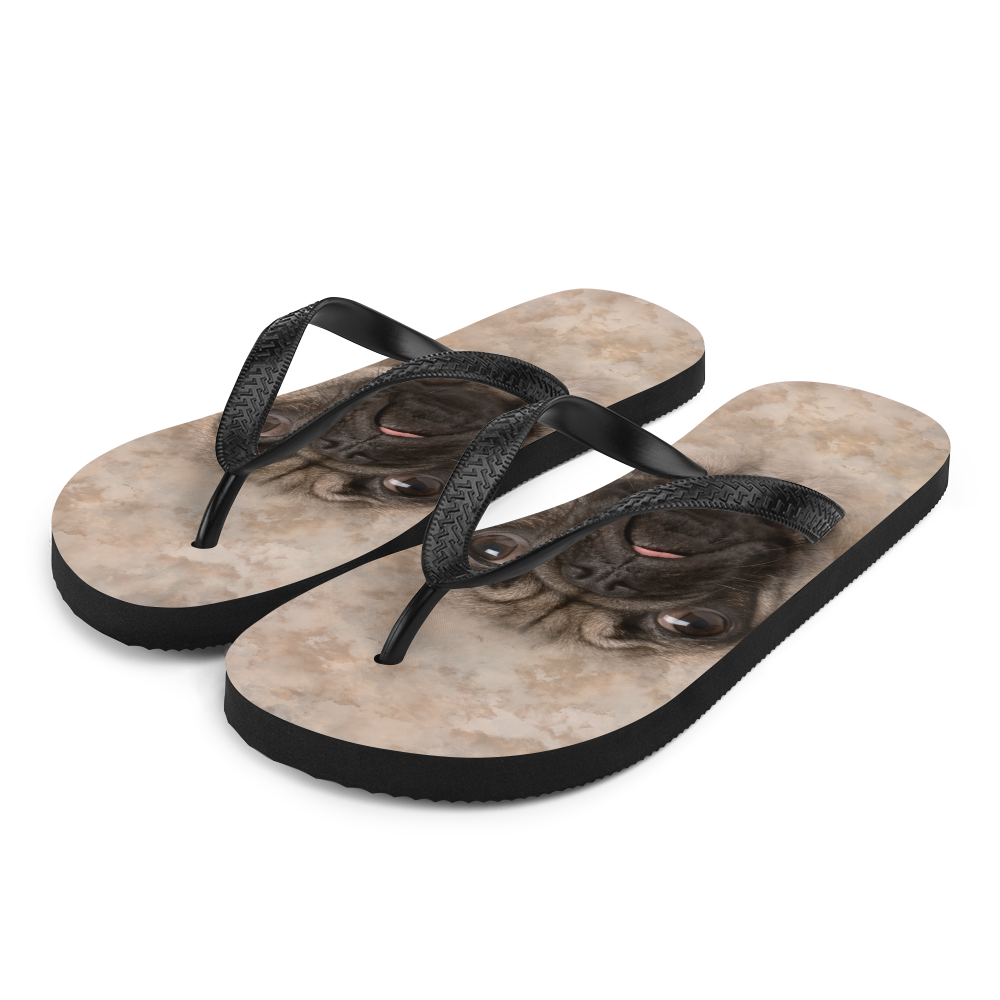 S Pug Puppy Dog Flip-Flops by Design Express