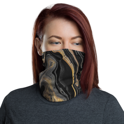 Default Title Black Marble Neck Gaiter Masks by Design Express