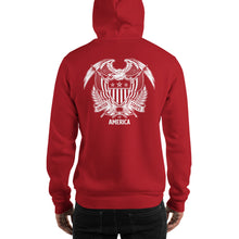 United States Of America Eagle Illustration Reverse Backside Hooded Sweatshirt by Design Express