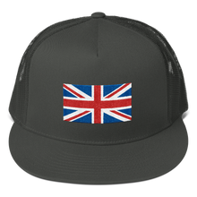 Charcoal United Kingdom Flag "Solo" Trucker Cap by Design Express