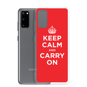 Keep Calm and Carry On Red Samsung Case by Design Express