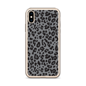 Grey Leopard Print iPhone Case by Design Express