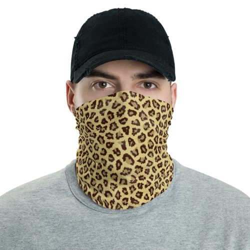 Default Title Yellow Leopard Print Neck Gaiter Masks by Design Express