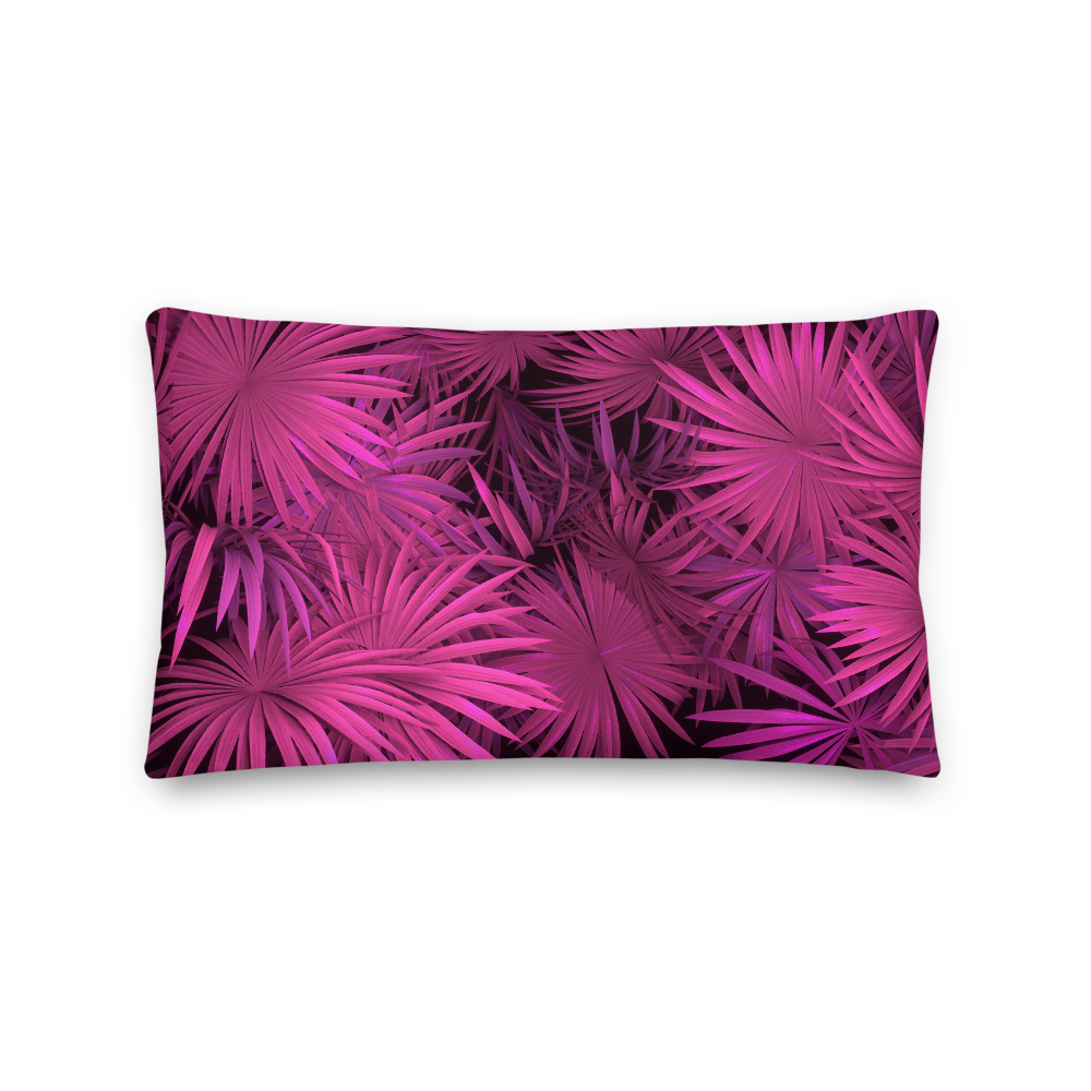 20×12 Pink Palm Premium Pillow by Design Express