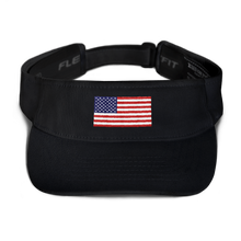 Black United States Flag "Solo" Visor by Design Express