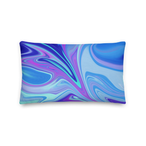 Purple Blue Watercolor Premium Pillow by Design Express