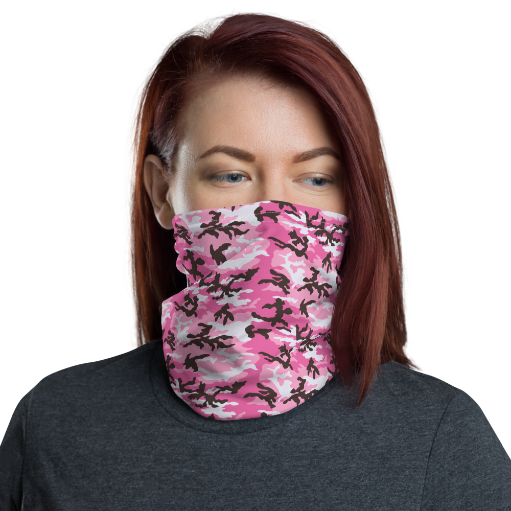 Default Title Pink Camo Neck Gaiter Masks by Design Express