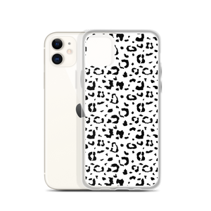 Black & White Leopard Print iPhone Case by Design Express