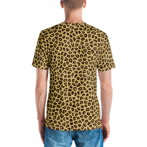 Yellow Leopard Print Men's T-shirt by Design Express