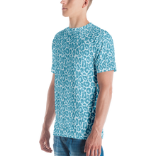 Teal Leopard Print Men's T-shirt by Design Express