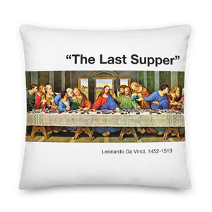 The Last Supper White Square Premium Pillow by Design Express