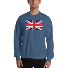 Indigo Blue / S United Kingdom Flag "Solo" Sweatshirt by Design Express