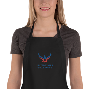 Black United States Space Force Embroidered Apron by Design Express