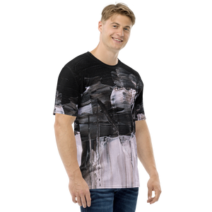 Black & White Abstract Painting Men's T-shirt by Design Express