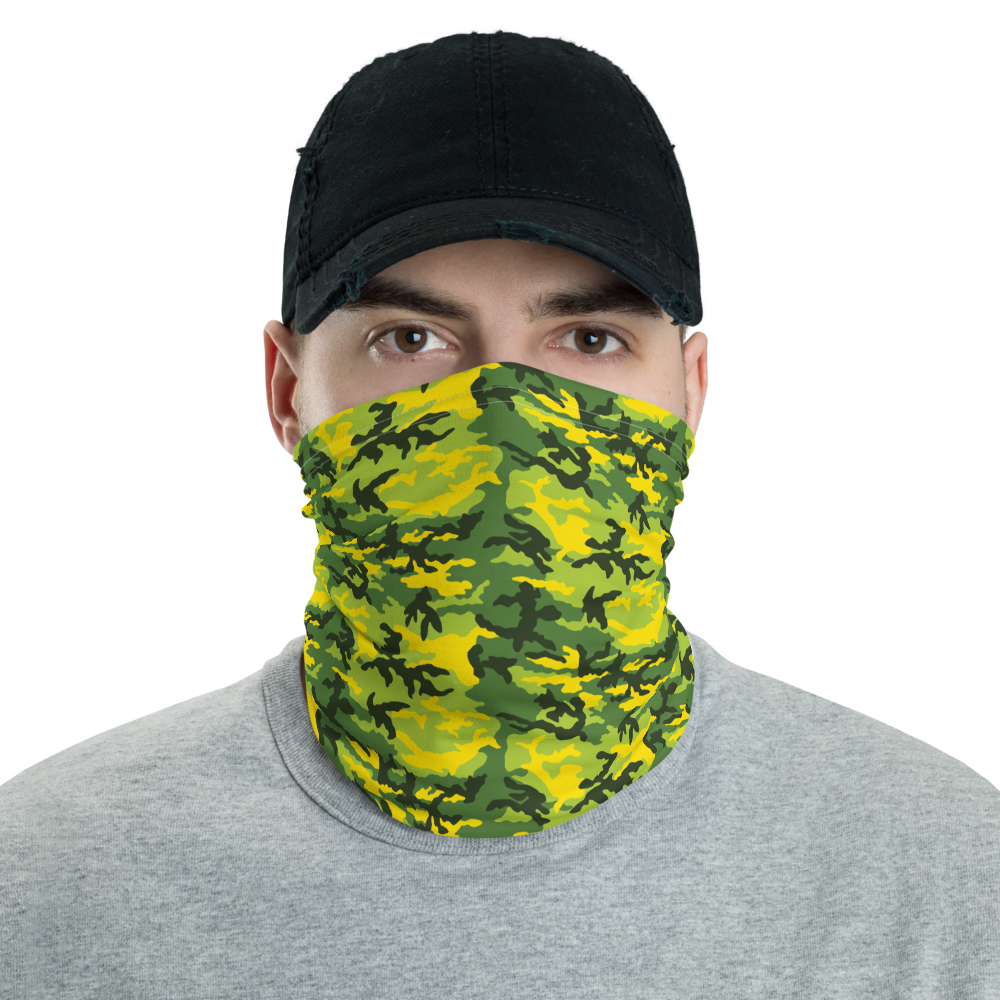 Default Title Green & Yellow Camo Neck Gaiter Masks by Design Express