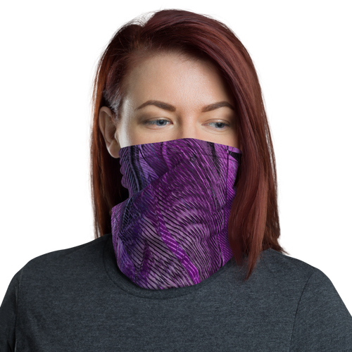 Default Title Purple Feathers Neck Gaiter Masks by Design Express