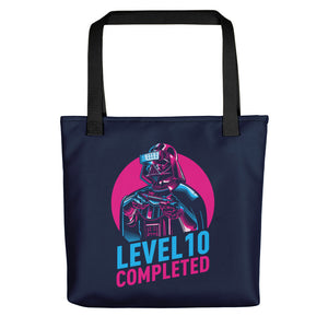 Black Darth Vader Level 10 Completed (Dark) Tote bag Totes by Design Express