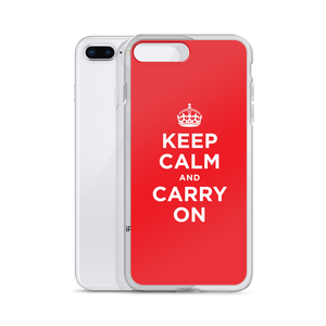 Red Keep Calm and Carry On iPhone Case iPhone Cases by Design Express