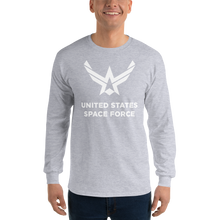 Sport Grey / S United States Space Force "Reverse" Long Sleeve T-Shirt by Design Express