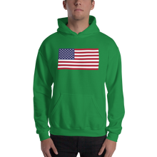 Irish Green / S United States Flag "Solo" Hooded Sweatshirt by Design Express