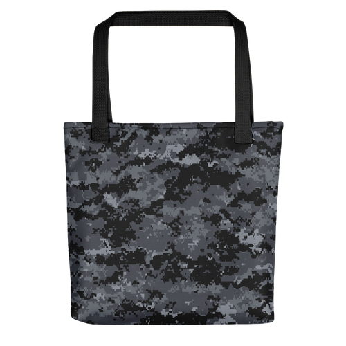 Default Title Dark Grey Digital Camouflage Tote Bag by Design Express