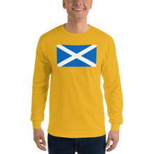 Gold / S Scotland Flag "Solo" Long Sleeve T-Shirt by Design Express