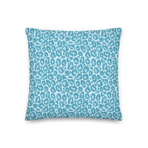 Teal Leopard Print Premium Pillow by Design Express