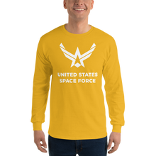 Gold / S United States Space Force "Reverse" Long Sleeve T-Shirt by Design Express