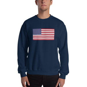 Navy / S United States Flag "Solo" Sweatshirt by Design Express