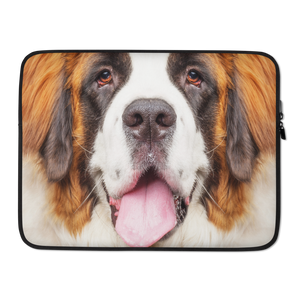 15 in Saint Bernard Dog Laptop Sleeve by Design Express