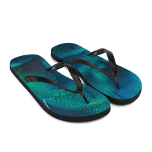 Green Blue Peacock Flip-Flops by Design Express
