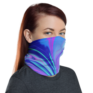 Purple Blue Watercolor Neck Gaiter Masks by Design Express